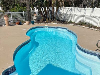 New Outdoor Pool Tile Installation